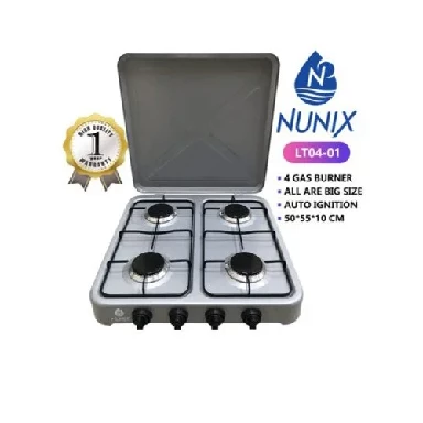 Nunix LT04-01 4 table top Gas burner - Fitted with Auto ignition, 4 Gas burner