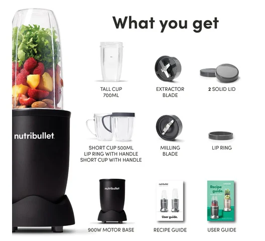 NutriBullet NB9-1212AK 0.09Liters 12 Piece Set - 900 W, 1 Speed Setting - Image 7