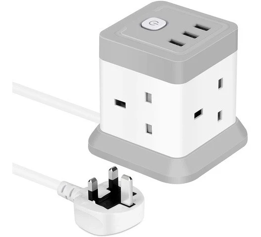 Officepoint Extension Socket URB-8K 4Way 3 USB Ports