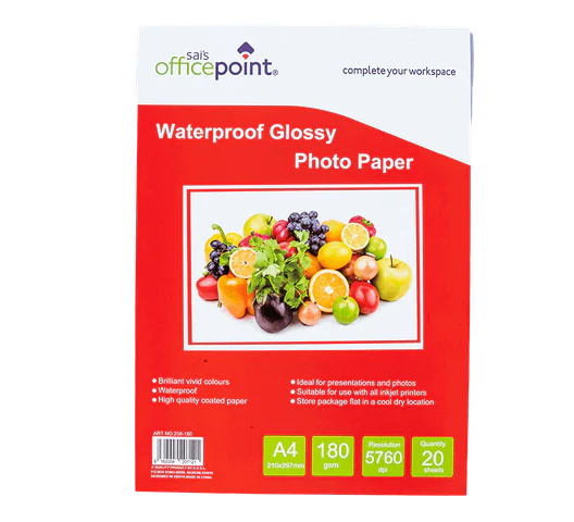 Officepoint Photo Paper Glossy (GLOSSY-258-230) for Epson/ Brother sheet of 20