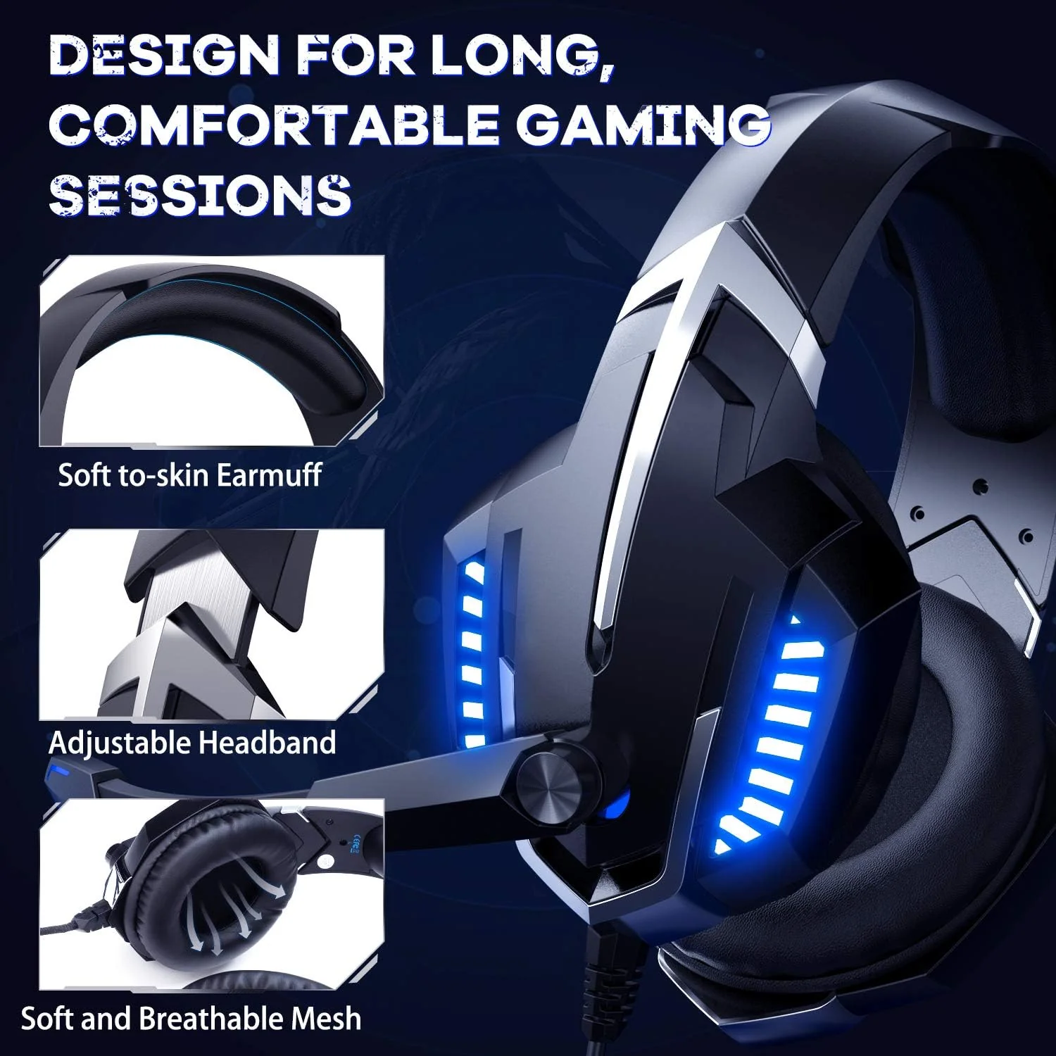 Onikuma K18 Wired Gaming Headset with Led Light - Image 5