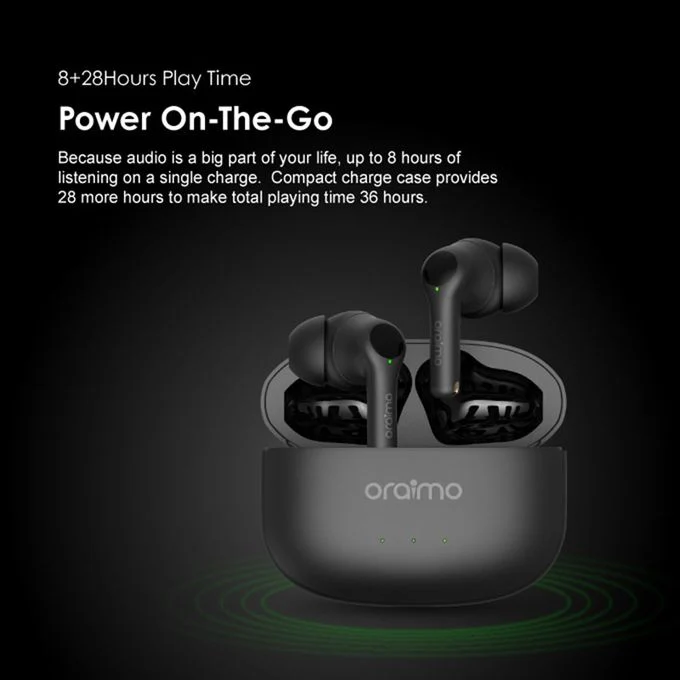 Oraimo E92D Buds, Battery Capacity, With 400mAh Battery Charging Case - Image 2