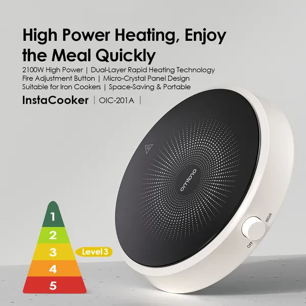 Oraimo InstaCooker OIC-201A 2100W Induction Cooker – Delivers fast and efficient cooking with precise temperature control for everyday kitchen use - Image 3