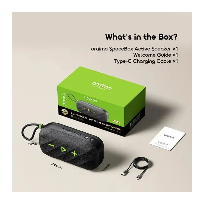 Oraimo OBS-680 25W Bluetooth Speaker – Powerful Portable Sound for Home, Outdoor & Travel - Image 3