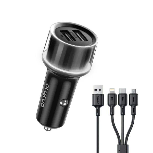 Oraimo OCC-1152D-X93 Highway 15 15.5W Car Charger with 3-in-1 Cable