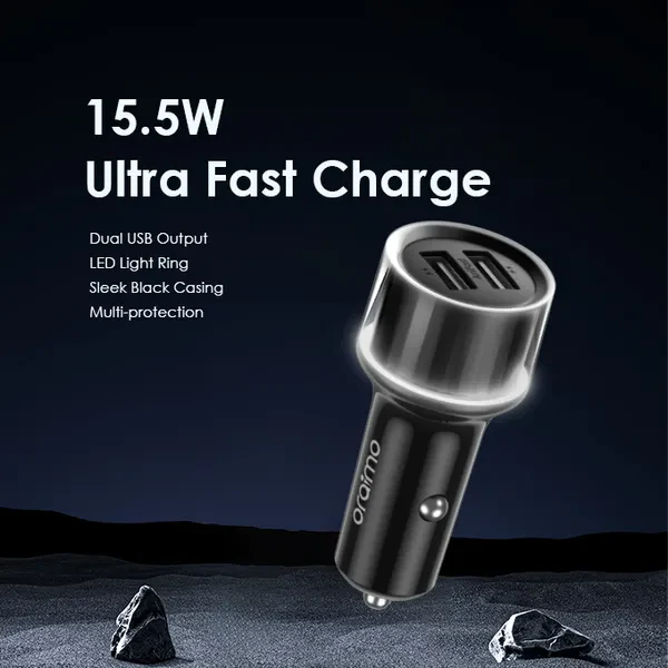 Oraimo OCC-1152D-X93 Highway 15 15.5W Car Charger with 3-in-1 Cable - Image 2