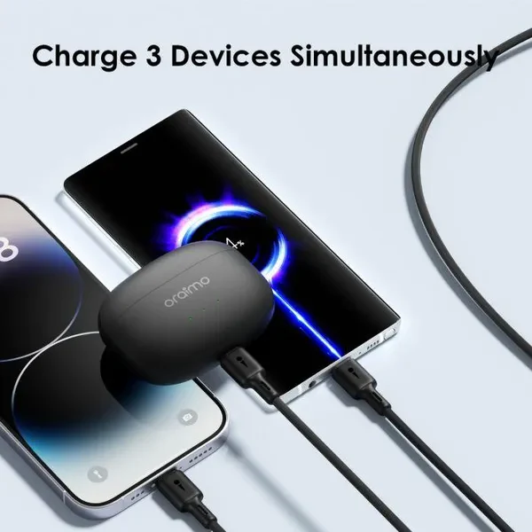 Oraimo OCD-X93 Duraline 3 1.2M 3A Type A to Micro-USB/Type-C/Lightning 3 in 1 Fas Charging Data Cable - Image 3