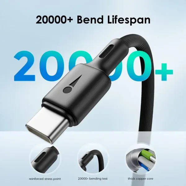 Oraimo OCD-X93 Duraline 3 1.2M 3A Type A to Micro-USB/Type-C/Lightning 3 in 1 Fas Charging Data Cable - Image 6