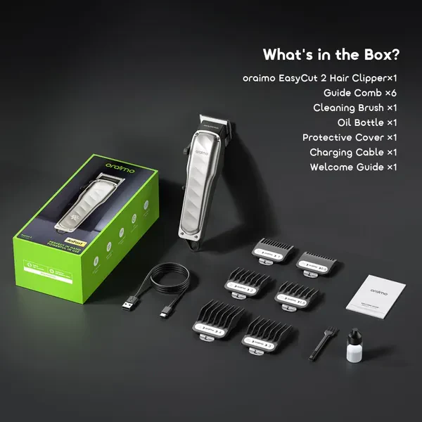 Oraimo OCL-233N EASYCUT 2 Super Powerful Professional Hair Clipper – Heavy Duty Precision Hair Cutting Machine for Barbershop, Salon, Grooming, and Home Use - Image 2