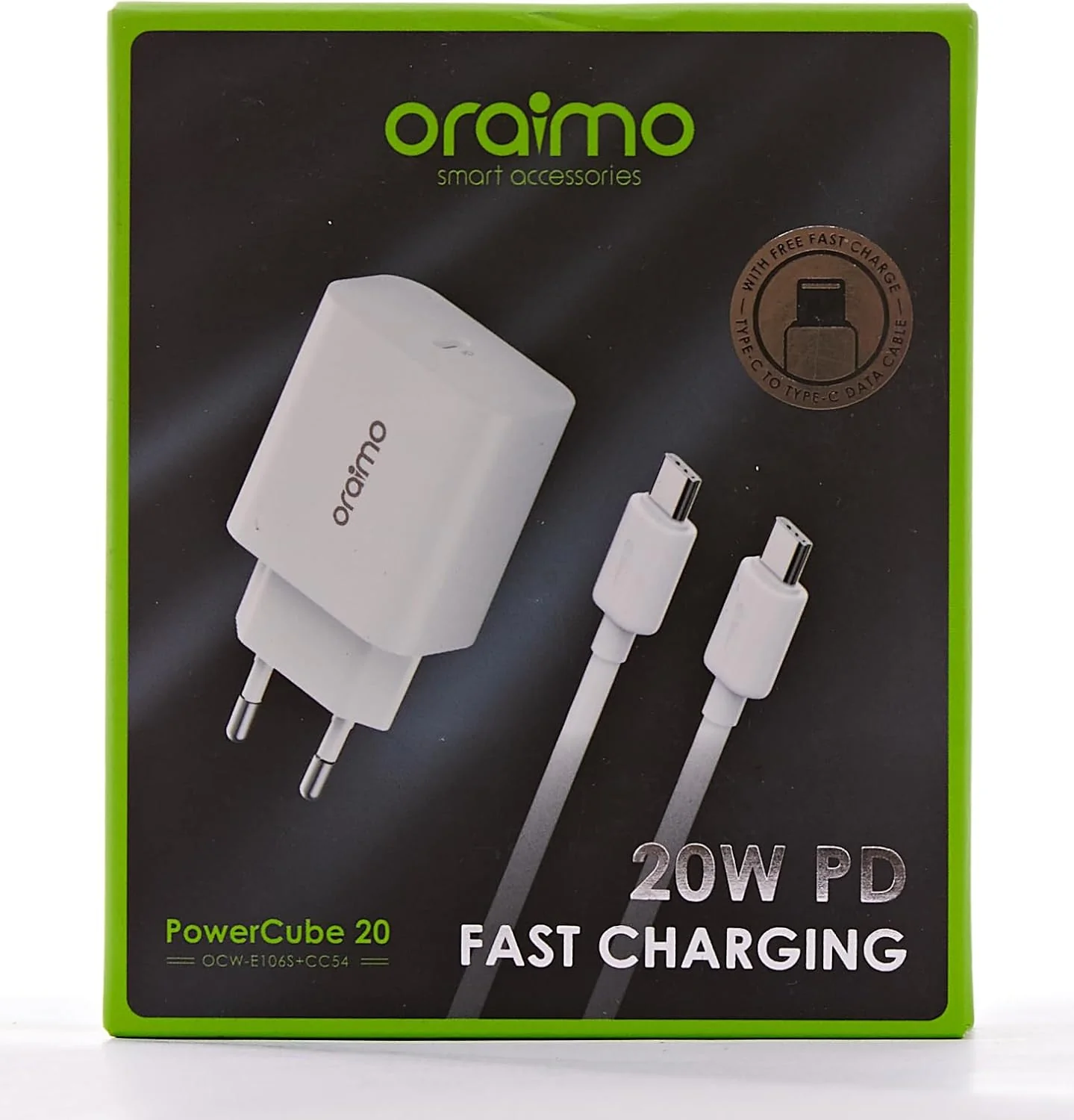 Oraimo OCW-U106S-CC54 20W USB C Charger with Type C Charging Cable - Image 7