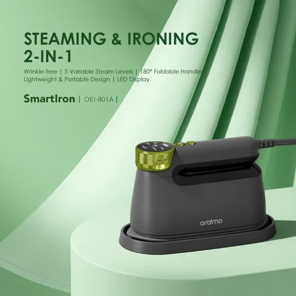 Oraimo OEI-801A SmartIron 1740W Portable Electric Iron Box - Image 2