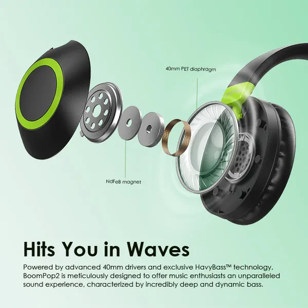 Oraimo OHP-610 BoomPop 2 ENC Over-Ear Wireless Headphones - Image 3