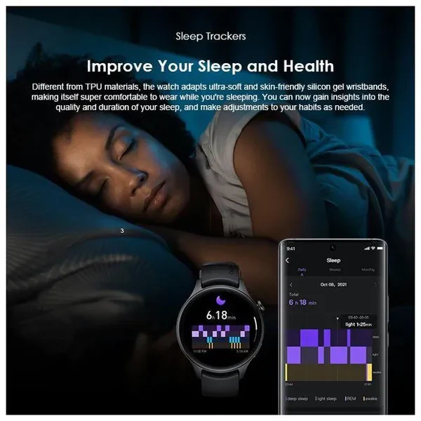 Oraimo OSW-42 Watch ER 1.43'' AMOLED IP68 Smart Watch - Image 2