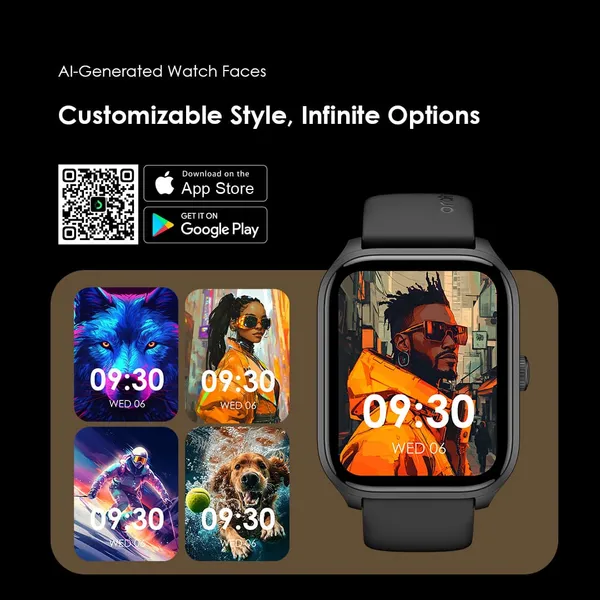 Oraimo OSW-804 5 Lite 2.01″ HD Smart Watch – IP68 Waterproof, Fitness Tracker, Heart Rate Monitor & Long Battery Life - Image 4