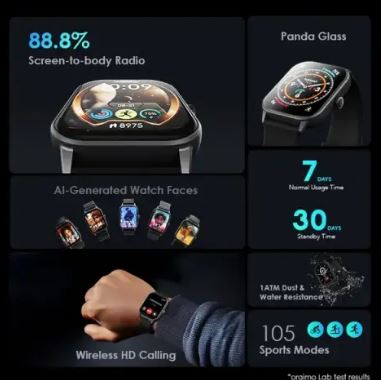 Oraimo OSW-805 Smart Watch – Bluetooth Calling, 2.01" HD Display, 1ATM Waterproof Fitness & Activity Tracker - Image 3