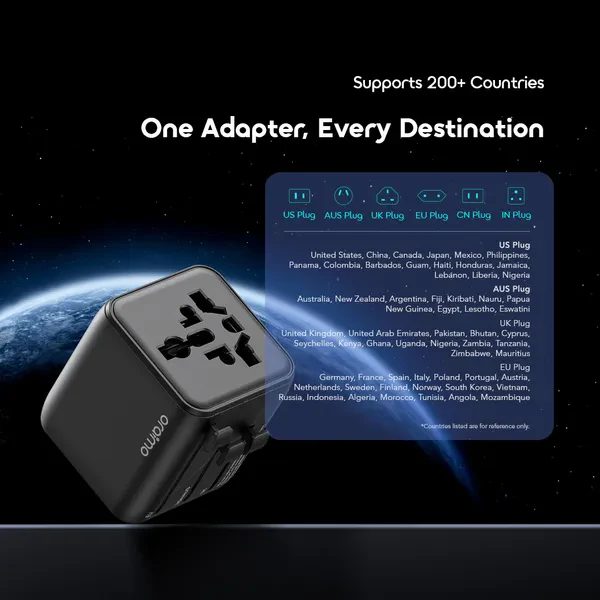 Oraimo PowerOmni 251 OCW-T01 2500W Multi-Plug Travel Converter – Safe and reliable power adapter for convenient multi-device charging while traveling - Image 2