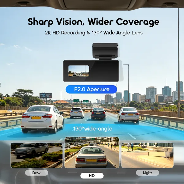 Oraimo VisionRide Lite OSH-013A 2K HD Recording Safe Guard Car Corder – Provides clear 2K HD recording for safer driving and reliable road monitoring - Image 4