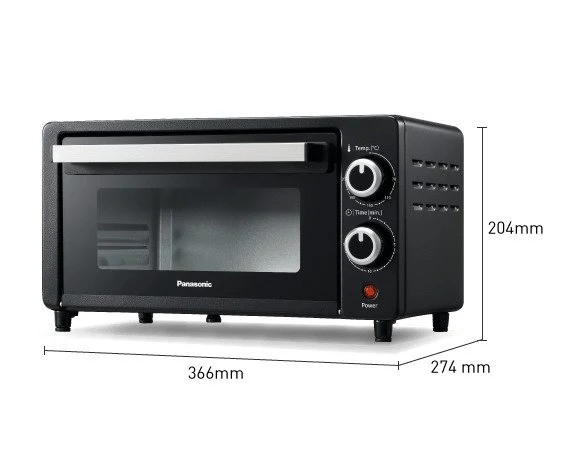 Panasonic NT-H900KTZ 9 Litre Oven Toaster - 1000W, Upper & Lower heaters, 70–230°C wide temperature control