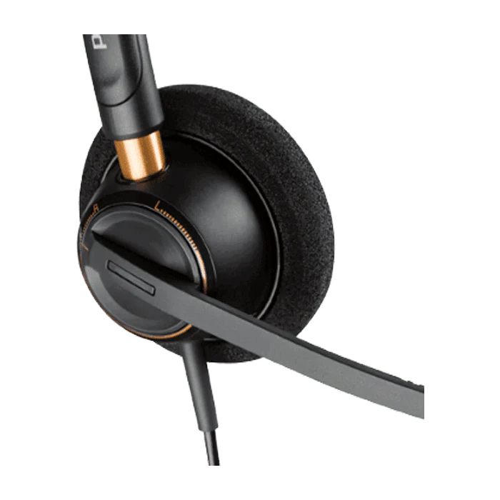 Plantronics Poly EncorePro HW520 Wired Headset, E and A Binaural Headphones with Noise Cancellation and Quick Disconnect (783P7AA) - Image 3