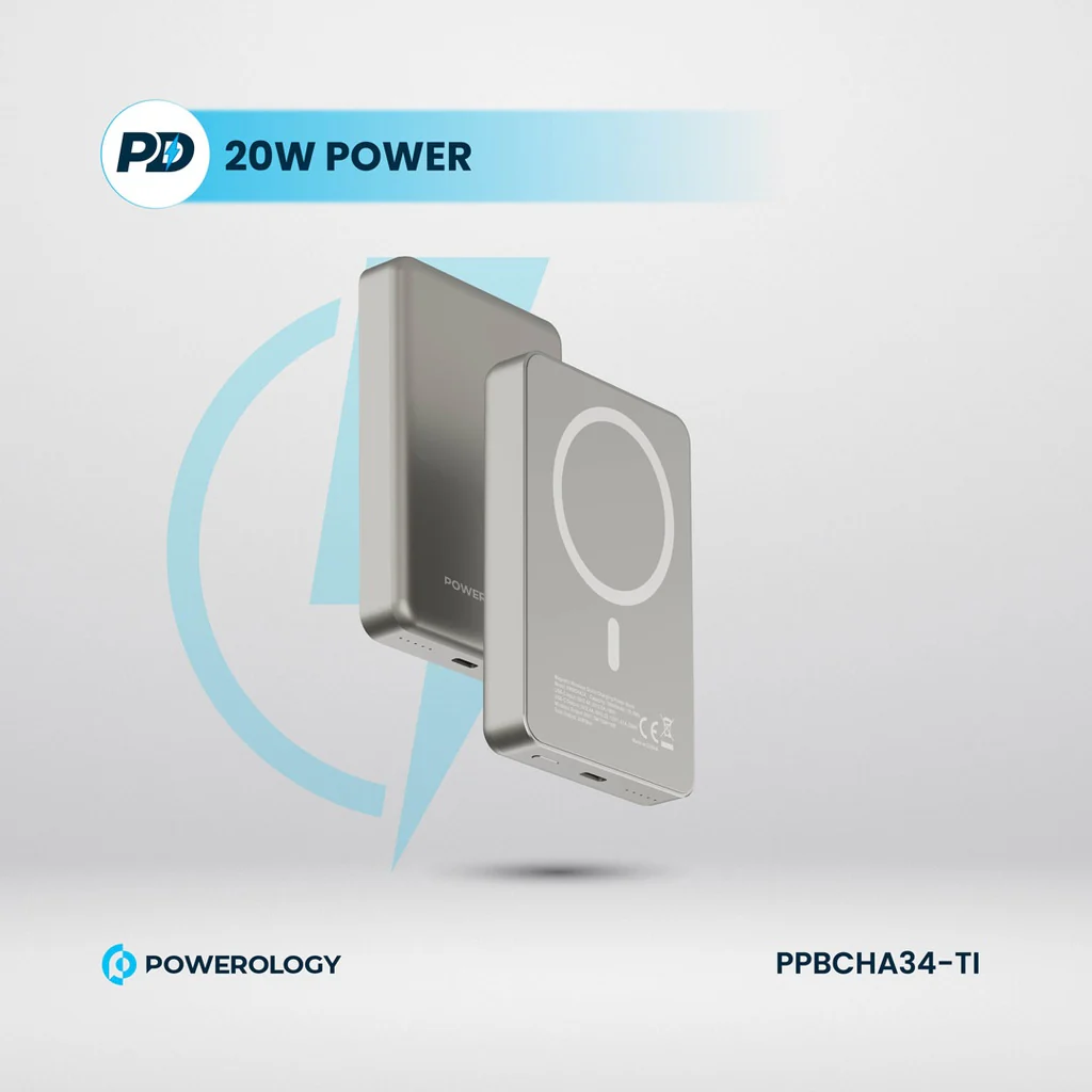 Powerology PP034 10000 mAh 20W PD & 15W Magsafe Powerbank - Image 3