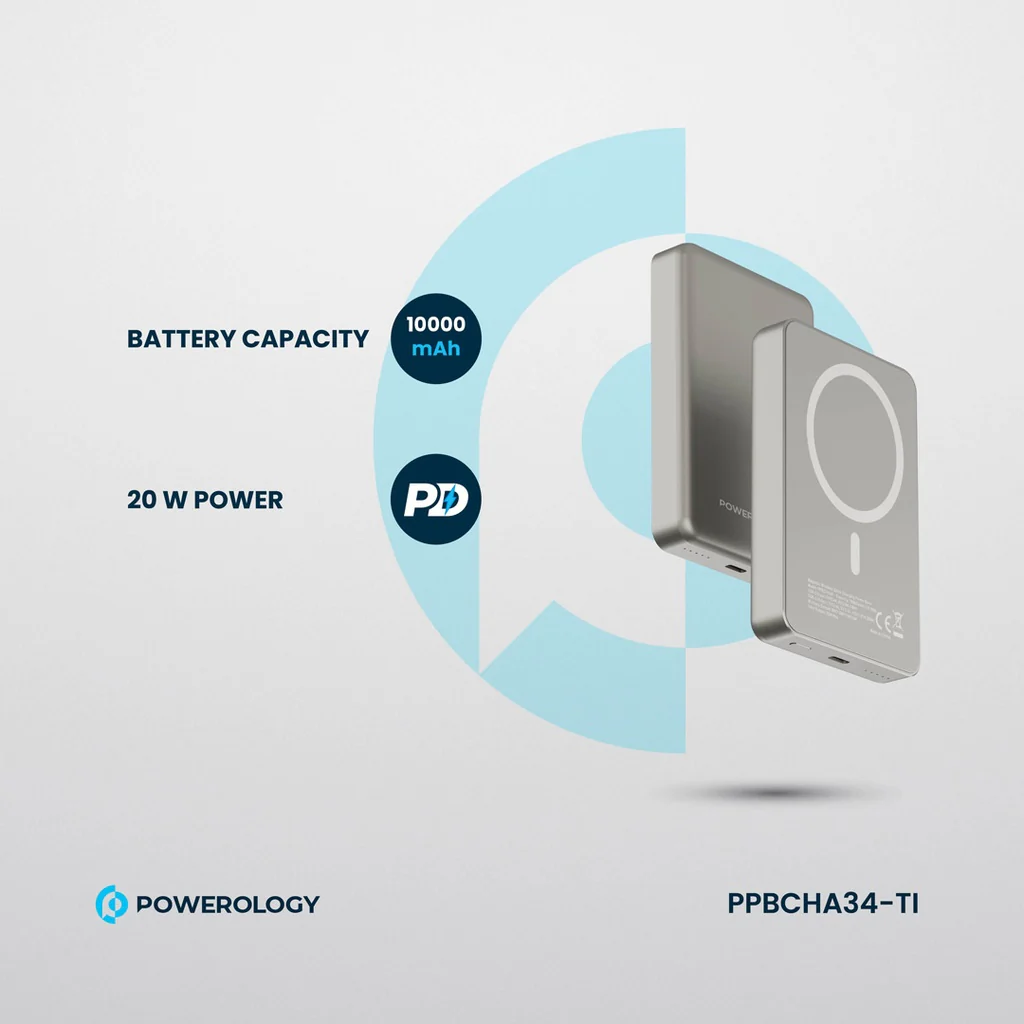 Powerology PP034 10000 mAh 20W PD & 15W Magsafe Powerbank - Image 4