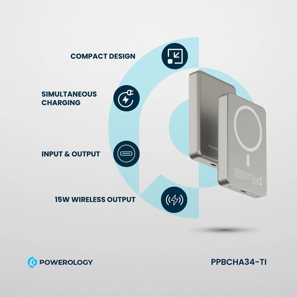 Powerology PP034 10000 mAh 20W PD & 15W Magsafe Powerbank - Image 8