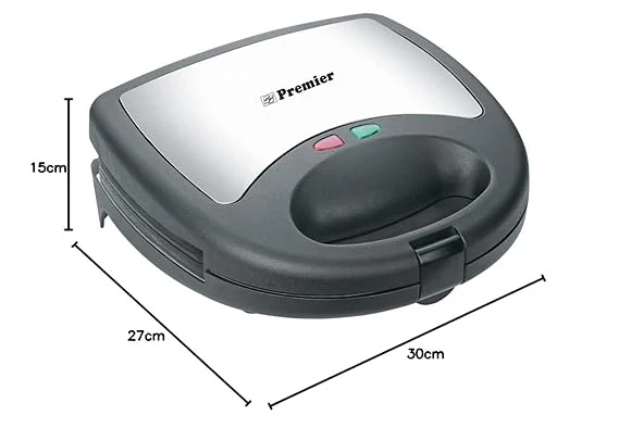 Premier PM 511  3-in-1 Sandwich Maker – 750W, Non-Stick, Detachable Plates (Toast, Waffle, Grill) - Image 4