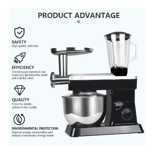 Premier PM506 3-in-1 Stand Mixer – Powerful 500W Motor, Multi-Speed Mixing, Dough Kneading & Whipping, Durable and Easy-to-Clean, Perfect for Home & Small Commercial Kitchens - Image 2