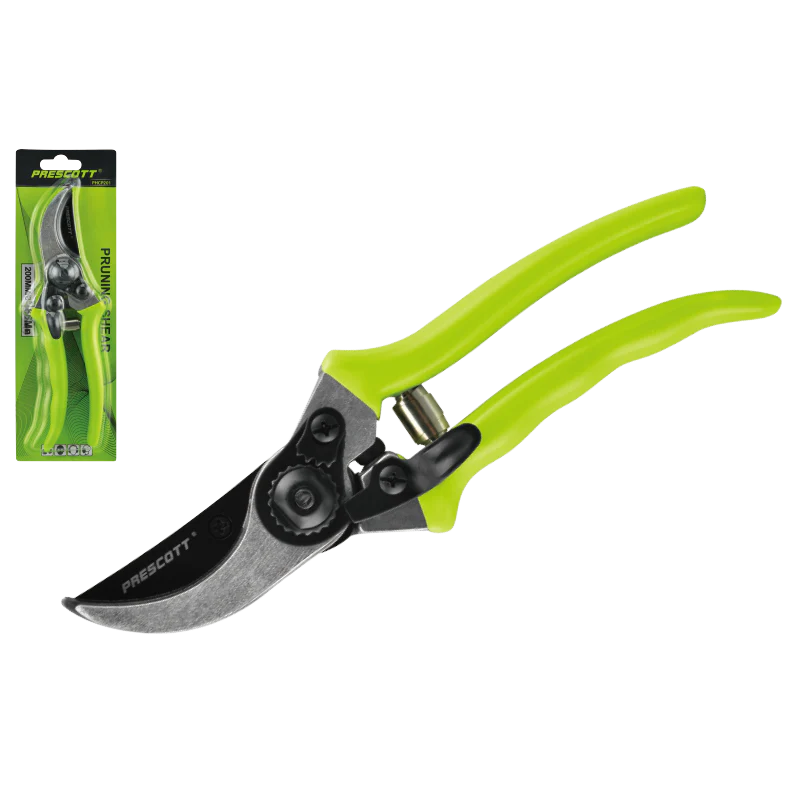 Prescott PHCP201 8’’ Pruning Shear – Heavy-Duty Garden Secateurs, Ergonomic Grip, Sharp Stainless Steel Blades for Precise Cutting