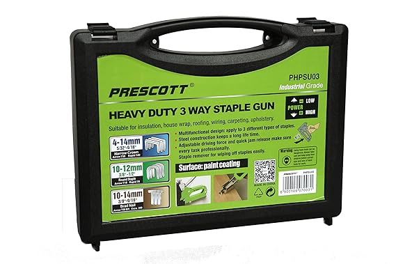 Prescott PHPSU03 3-Way Staple Gun – Compatible with 4–14 mm Staples, Multi-Purpose Tacker for Upholstery, Woodworking & DIY - Image 3