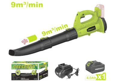 Prescott PT4002105 – 21V Cordless Leaf Blower – Powerful Electric Handheld Blower for Yard, Garden, Garage – Lightweight Rechargeable Lithium Battery Blower for Leaves , Dust, Debris – High-Speed Airflow Power Tool - Image 3