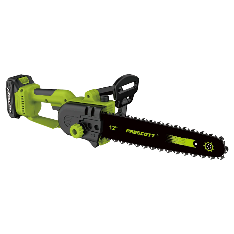 Prescott PT4030501 21V Brushless Cordless Chain Saw – Lithium-Ion Battery, Powerful Lightweight Electric Wood Cutter for Outdoor & Garden Use