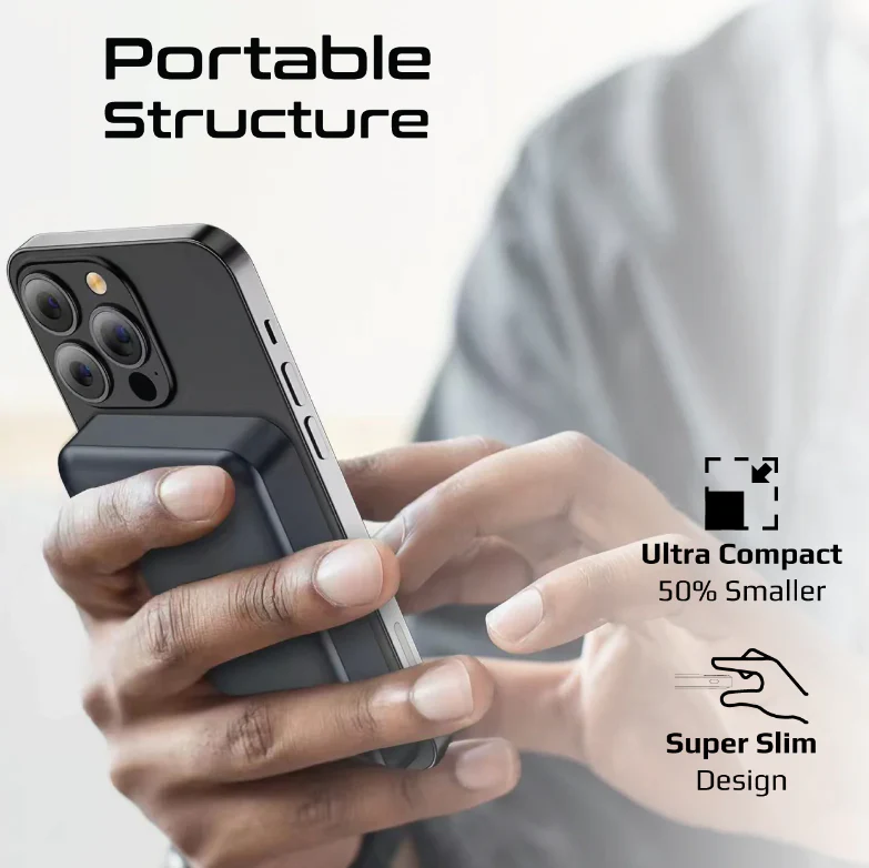 Promate 10000mAh Magnetic Wireless Charging Power Bank(LUCIDPACK-10) - 15W Magnetic Wireless Charger, 20W USB-C Power Delivery, 10000mAh of Power Output - Image 5