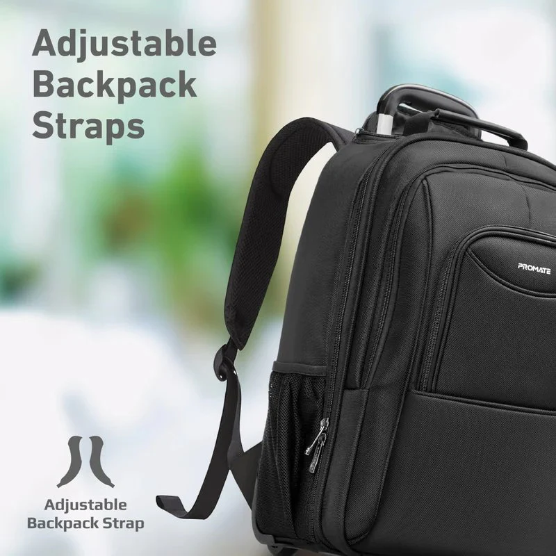 Promate 16 Inch SecureStorage Trolley bag for Laptop with Multiple Large Compartments (Mogul-TR) - Image 3