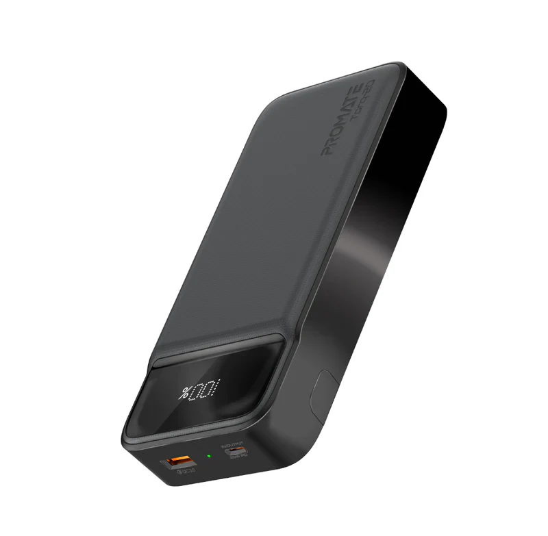 Promate 20000mAh Ultra Slim Power Bank (TORQ-20) - 20W Power Delivery, Quick Charge 3.0 Ports - Image 2