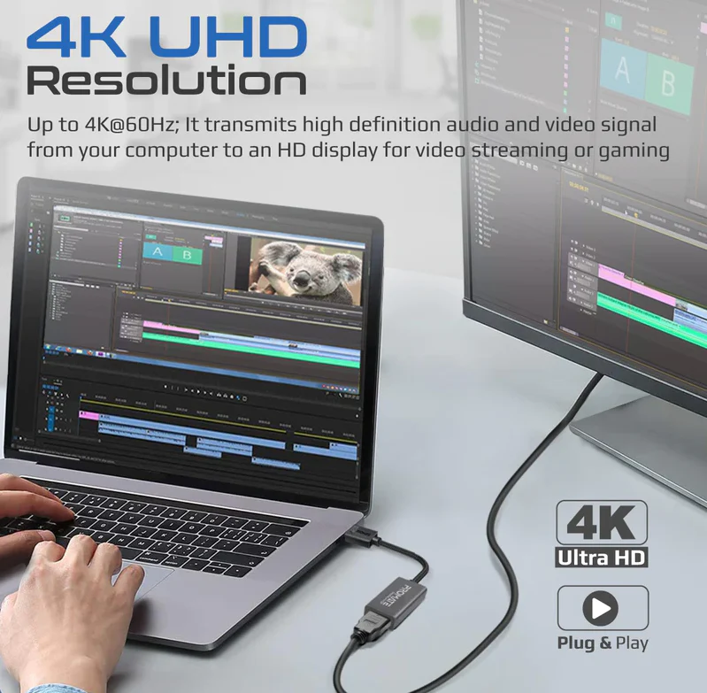 Promate 4K@60Hz DisplayPort to HDMI Adapter (MEDIALINK-DP) - Image 3