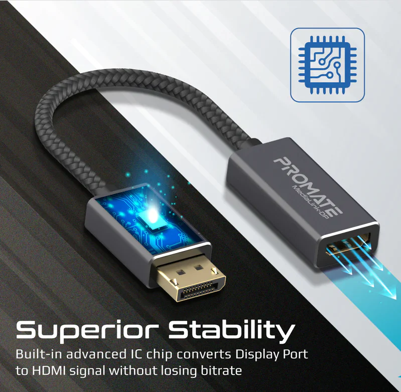 Promate 4K@60Hz DisplayPort to HDMI Adapter (MEDIALINK-DP) - Image 6