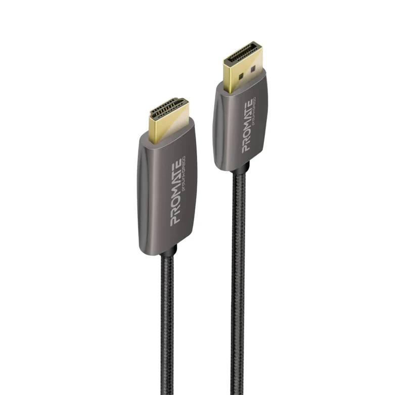 Promate 4K@60Hz DisplayPort to HDMI Cable (PROLINK-DP200) - 4K@60Hz High-Definition, 2m Cable Length - Image 2