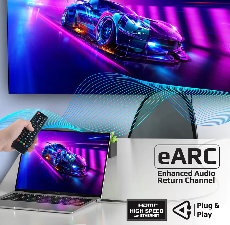 Promate 8K@60Hz Ultra High-Speed HDMI 2.1 Cable (PRIMELINK8K-300) - 8K@60Hz High-Definition, 3M Cable Length - Image 4