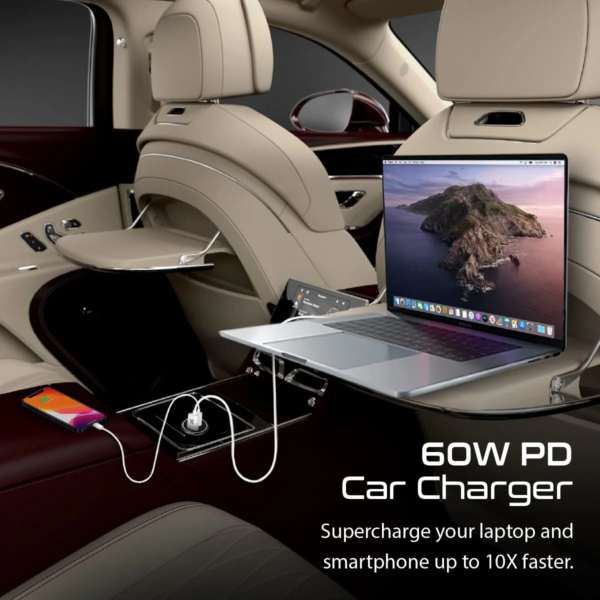 Promate Bullet-PD60 RapidCharge™ Mini Car Charger with 60W Power Delivery & Quick Charge 3.0 - Charge Laptop - Image 5