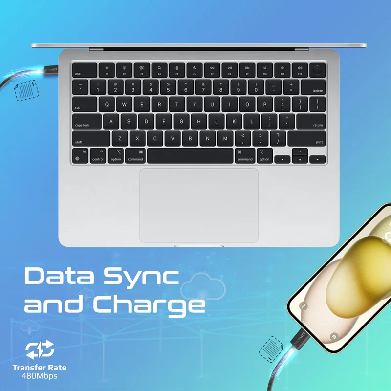 Promate CC120 Ultra-Fast 60W Power Delivery USB-C cable EcoLine - Image 4
