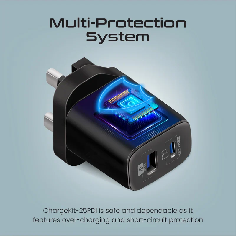 Promate CHARGEKIT-25PD 25W Power Delivery USB-C Wall Charger - Image 4