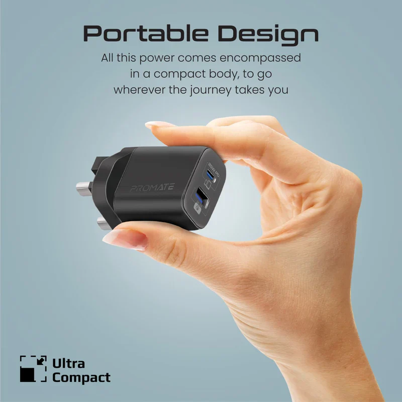 Promate CHARGEKIT-25PDI 25W Power Delivery Dual Port Adapter - Image 3