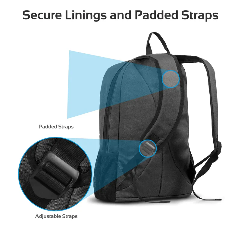 Promate High Capacity Dual Tone Backpack (ALPHA-BP) - Multiple Pockets, For Laptops Up to 15.6" - Image 3