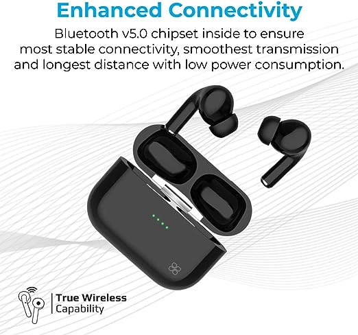 Promate High Definition Bluetooth v5.3 TWS Earphones (HARMONI-PRO) - Intellitouch, 5 Hours Playing Time, USB-C Charging Case - Image 2