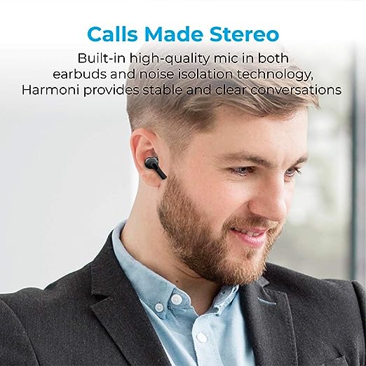 Promate High Definition Bluetooth v5.3 TWS Earphones (HARMONI-PRO) - Intellitouch, 5 Hours Playing Time, USB-C Charging Case - Image 5
