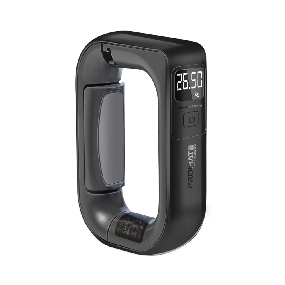 Promate INSTASCALE-50 Comfort-Grip High Precision Digital Handheld Luggage Scale – Professional Heavy Duty Travel and Workshop Scale for Accurate Weight Measurement - Image 3