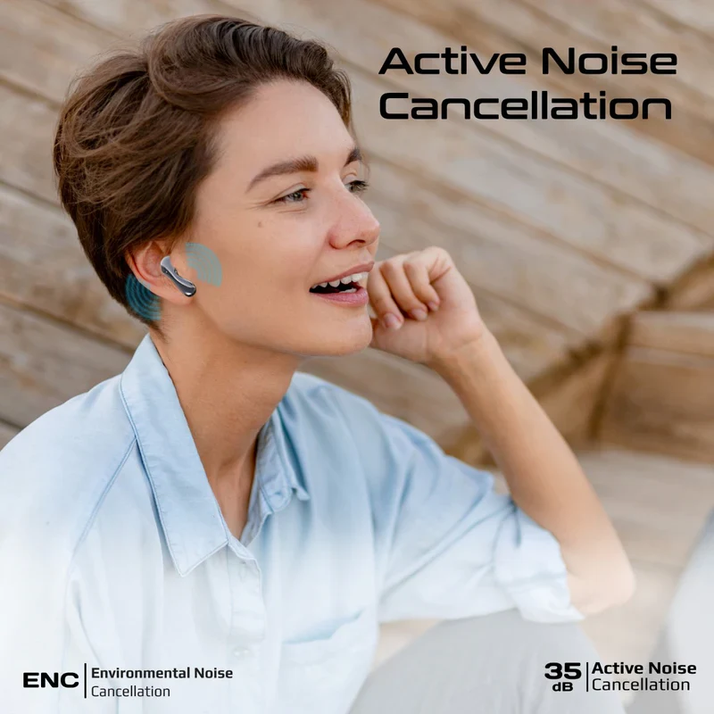 Promate BATON High-Definition Hybrid ANC TWS Earbuds with IntelliTouch – Premium Noise-Cancelling True Wireless Earbuds for Music, Calls, Gaming, Travel, and Professional Use - Image 3