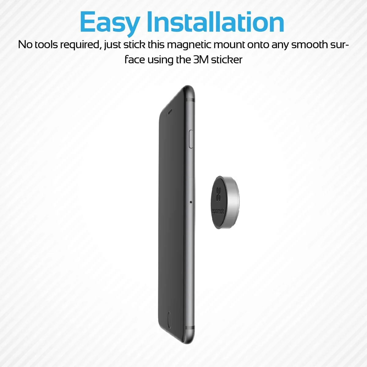 Promate MagMini Magnetic Phone Mount for All Use Dashboard with Quick-Snap Technology - Image 2