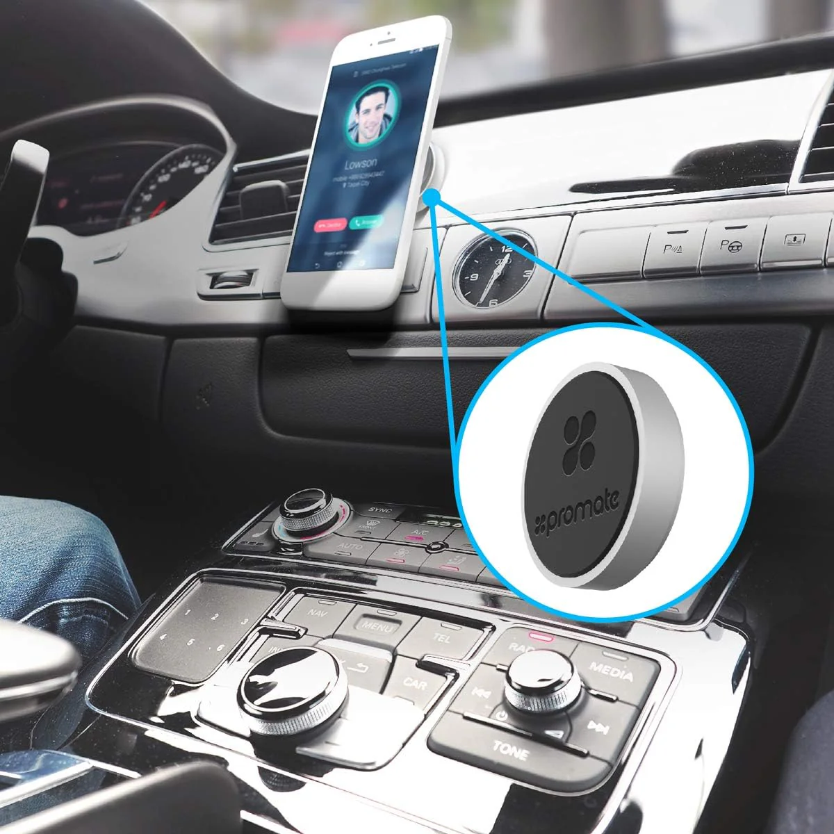 Promate MagMini Magnetic Phone Mount for All Use Dashboard with Quick-Snap Technology - Image 6